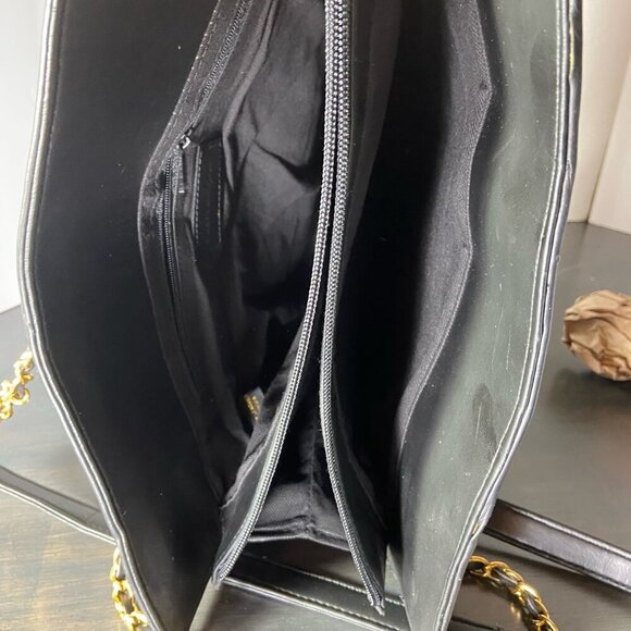 Vintage Evan-Picone Quilted Black Chain Strap Tote - NWOT - Picture 13 of 16